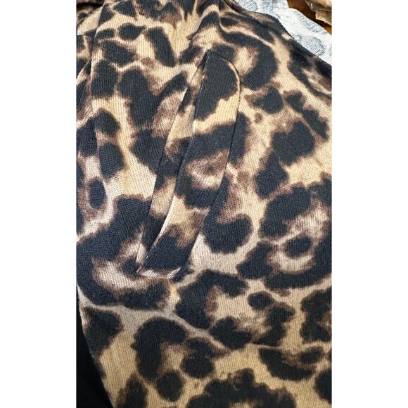 Leopard Print Slouchy Cardigan XL – Cozy Girlcore Vibes, Hidden Pockets - Picture 6 of 6